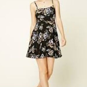 FOREVER 21 DRESS -SHORT LE.  BLACK/BLUE